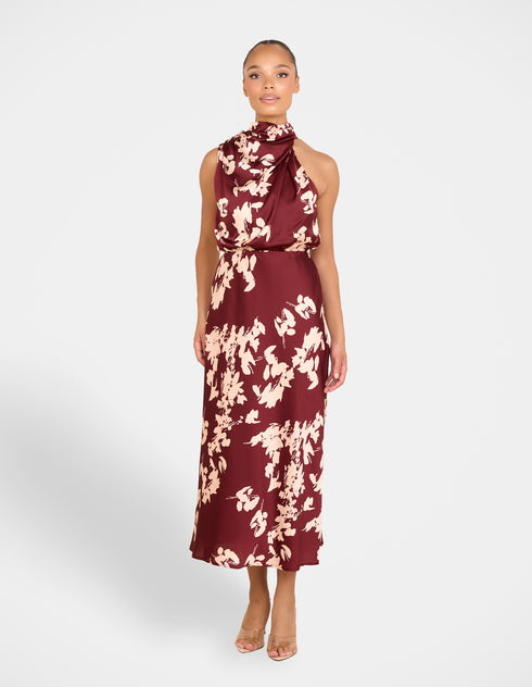 Valley High Neck Midi Dress